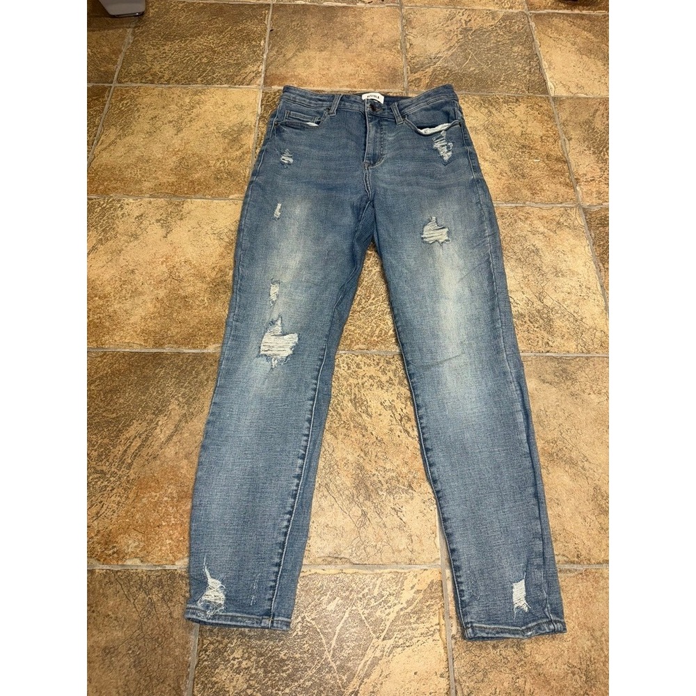 Pistola Audrey High Rise Skinny Distressed Jeans Medium Wash Denim Size 28